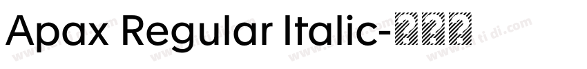 Apax Regular Italic字体转换
